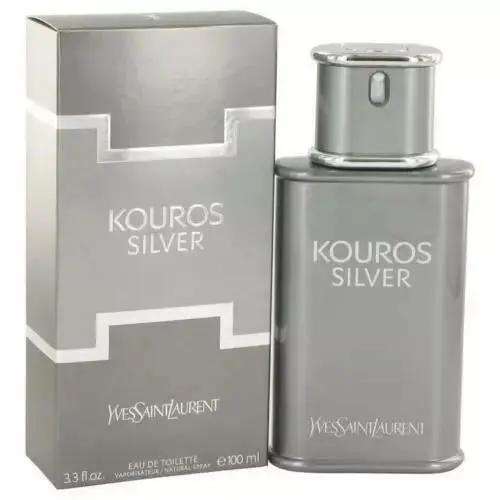 Kouros Silver 3.3 3.4 Oz 100 Ml by Yves Saint Laurent Ysl Edt Spray For Men