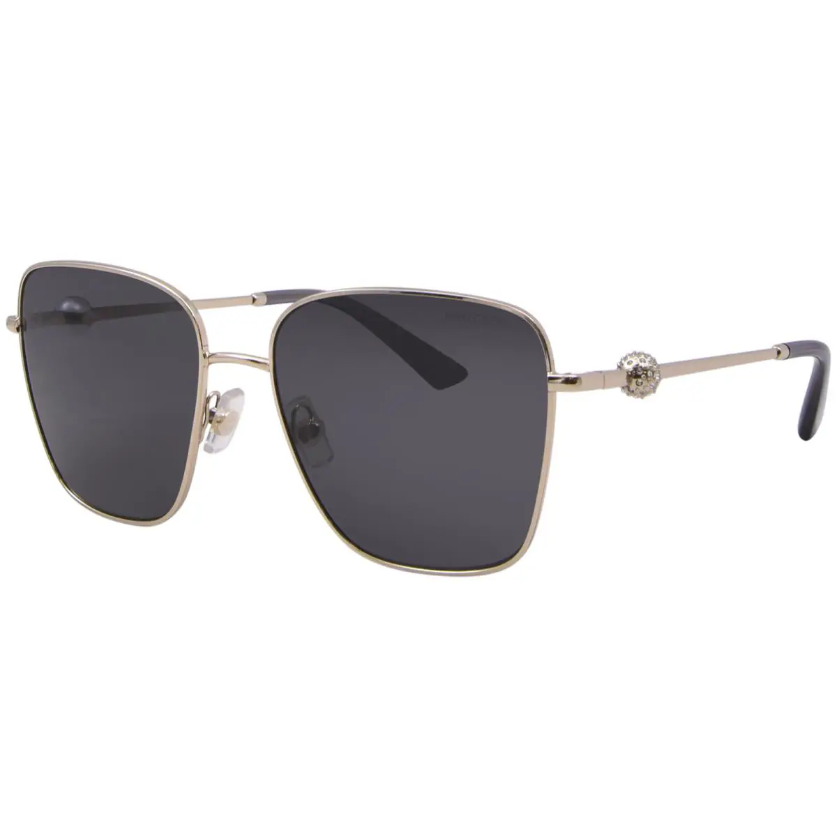 JC4005HB 300687 Sunglasses Women`s Pale Gold/dark Grey 56mm by Jimmy Choo