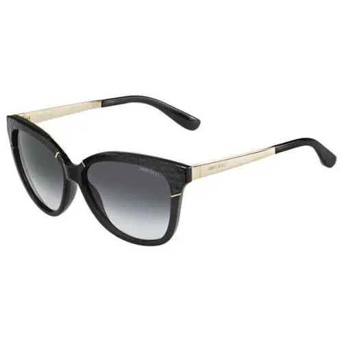 Ines/s Ines Eqehd Black Gold Cat Eye Sunglasses 58-14 by Jimmy Choo