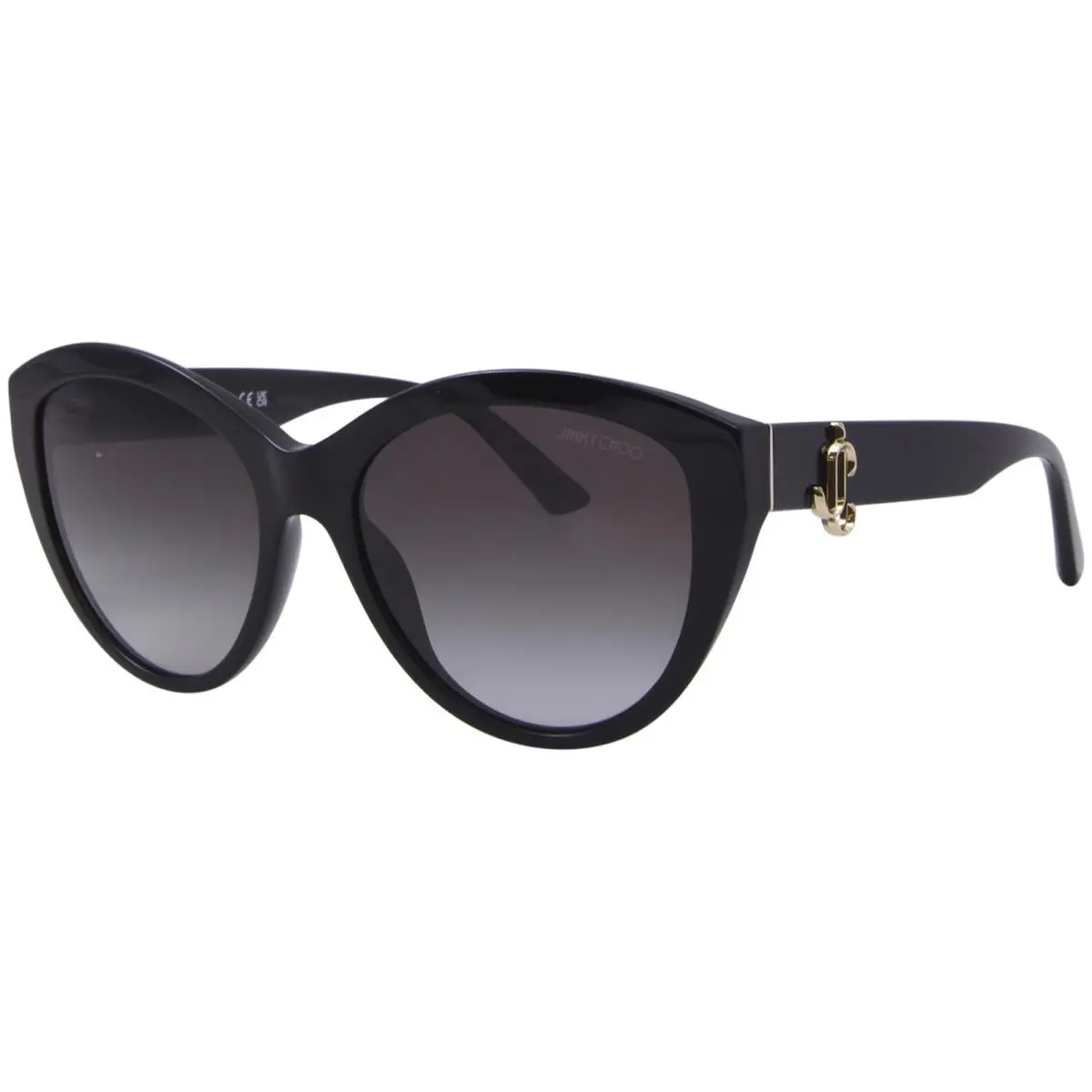JC5007 50008G Sunglasses Women`s Black/grey Gradient Cat Eye 55mm by Jimmy Choo