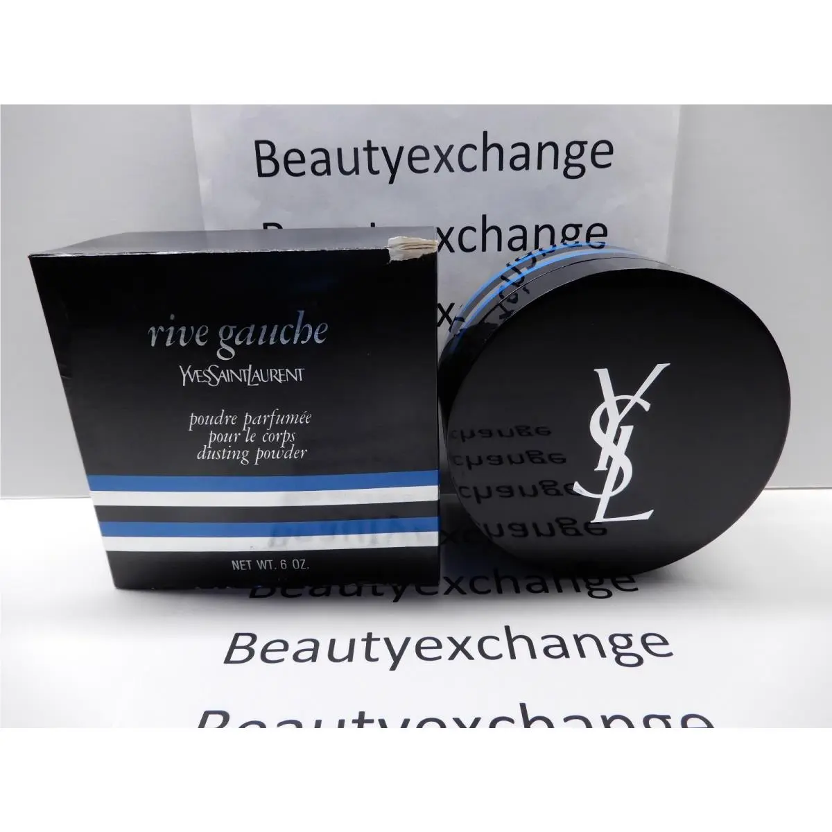 Vintage Rive Gauche  Perfume Dusting Powder 6 oz Boxed by Yves Saint Laurent