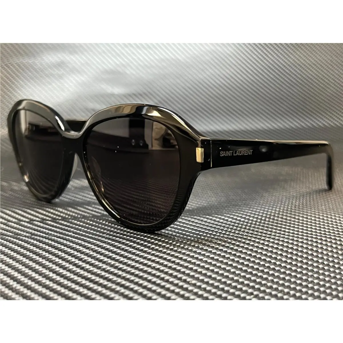 Saint Laurent SL 400 001 Black Oval Round Women`s 58 mm Sunglasses by Yves Saint Laurent