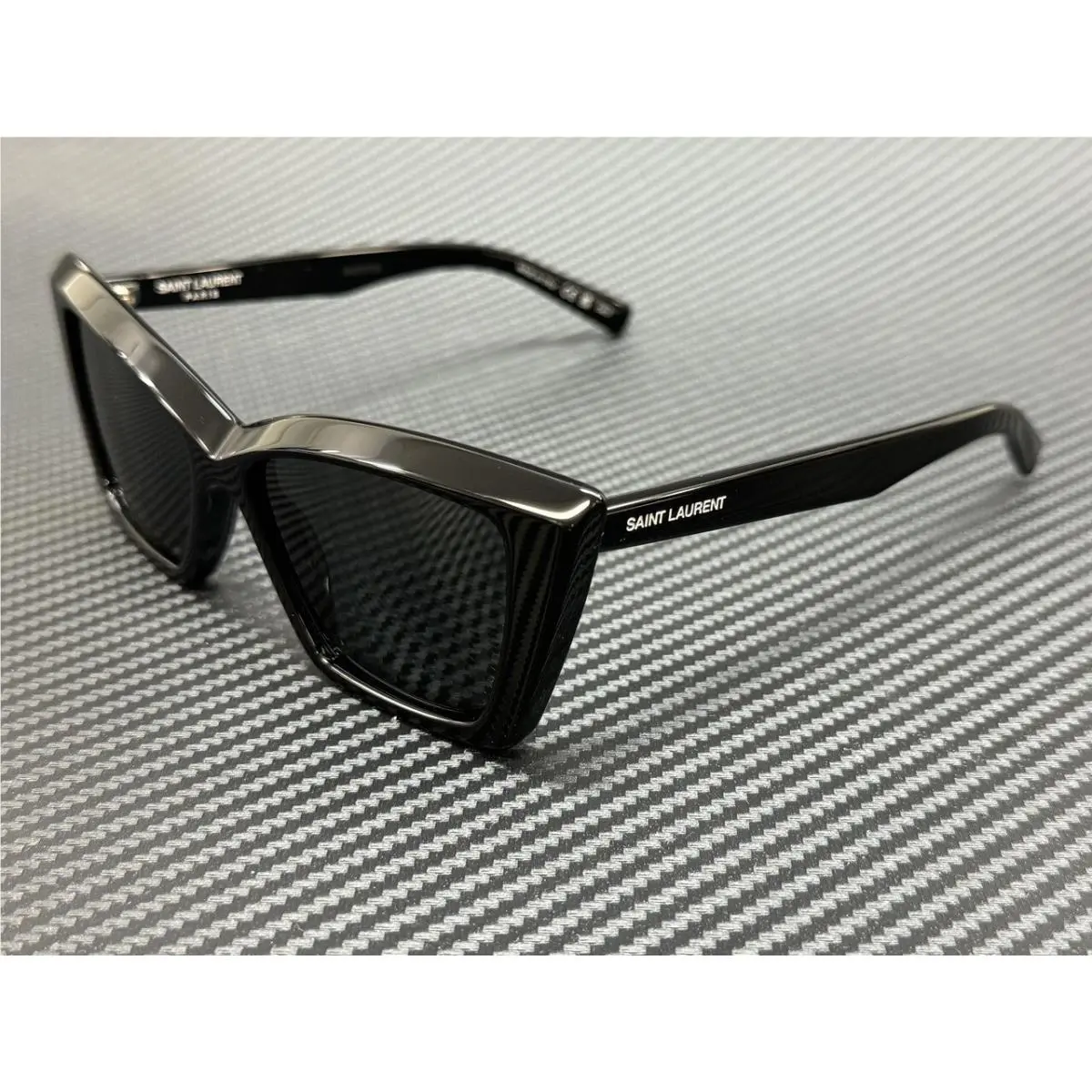 Saint Laurent SL 657 001 Black Grey Women`s 54 mm Medium Sunglasses by Yves Saint Laurent