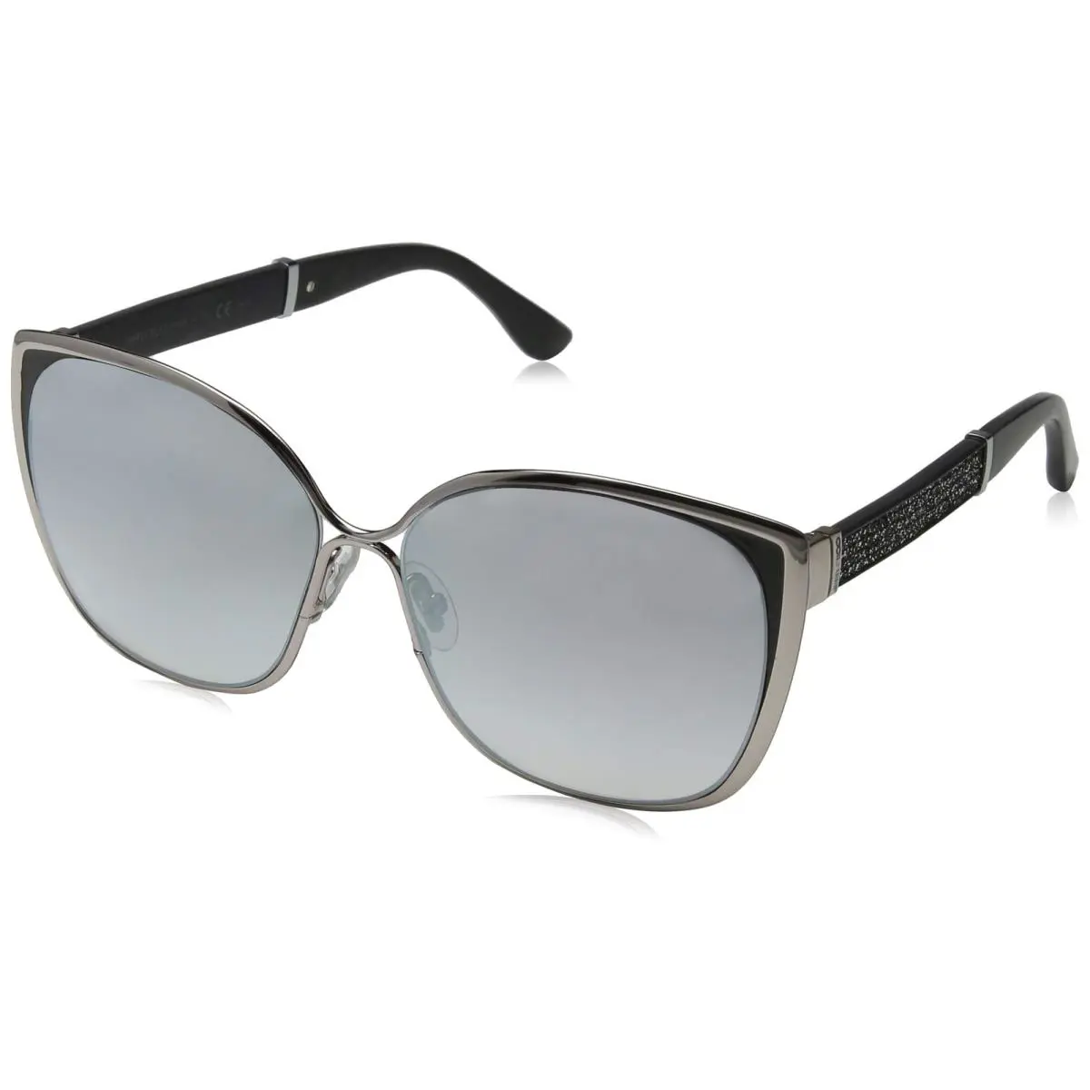 Jimmy Choo Violet Silver Cat Eye Sunglasses - Maty/s 58FU 58