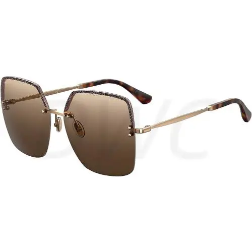 Jimmy Choo Jch Tavi 001Q 60-15-145 Gold Brown Woman Sunglasses