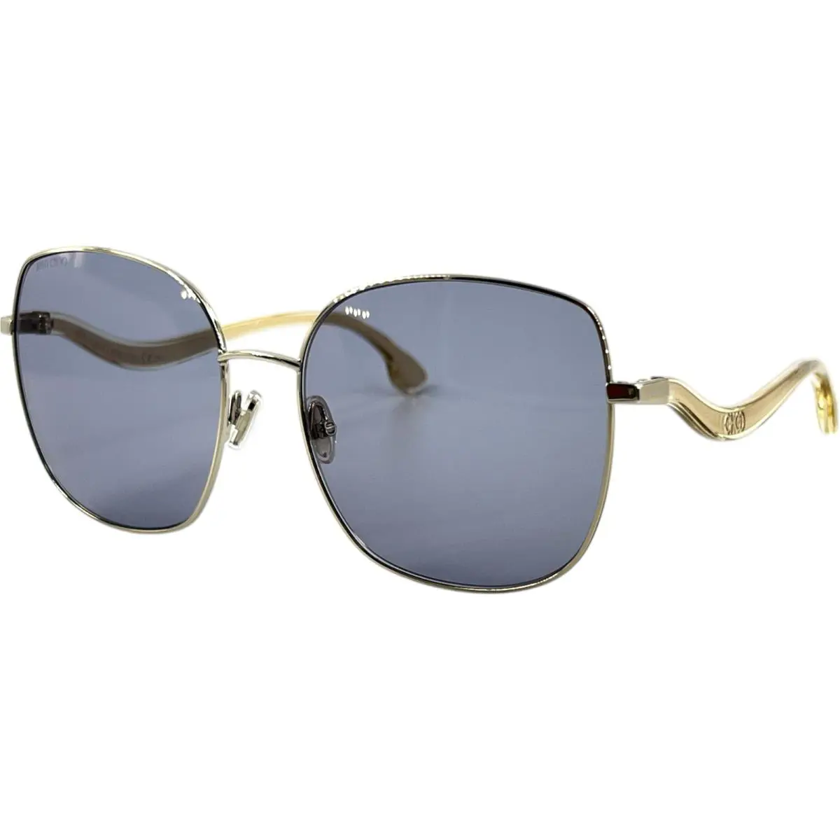 Jimmy Choo Mamie S Womens Metal Sunglass 03YG Light Gold 60-17 Italy w Case