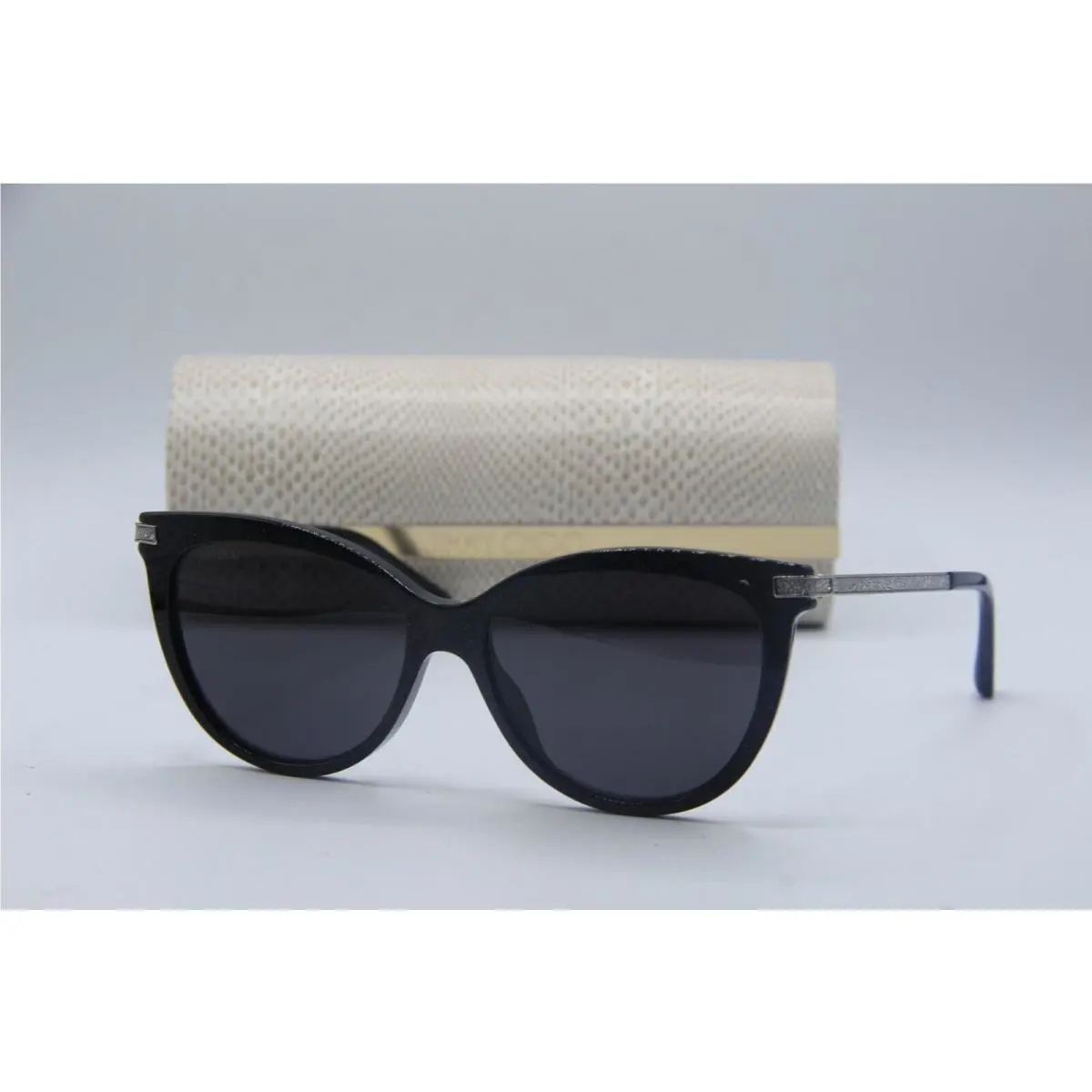 Jimmy Choo Axelle/g/s Dxfir Black Silver Sunglasses W/case 56-16