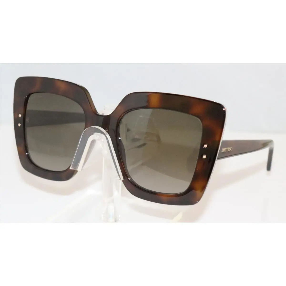 Women`s Oversized Jimmy Choo Auri /G 086 Havana Sunglasses 53-22-145