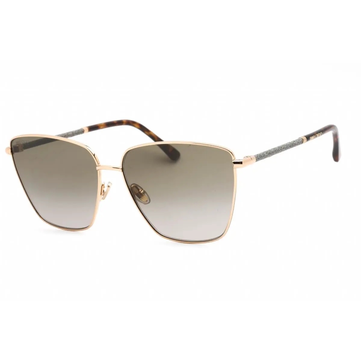 Jimmy Choo Lavi/s 006J HA Sunglasses Gold Havana Frame Brown Gradient Lens 60mm