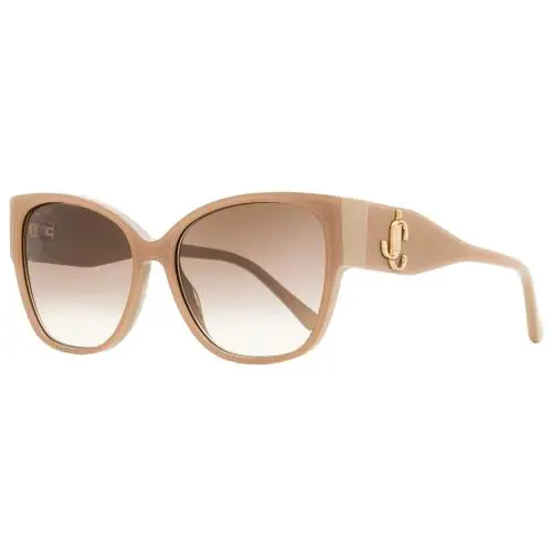 Jimmy Choo Butterfly Shay Sunglasses Konha Glitter 58mm - Frame: Nude Glitter, Lens: Brown Gradient