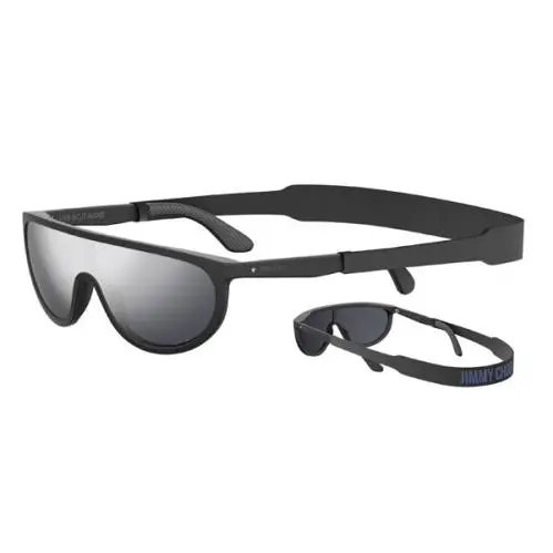 Jimmy Choo Hugo/s 003 T4 Sunglasses Matte Black Frame Silver Mirror Lenses 99mm