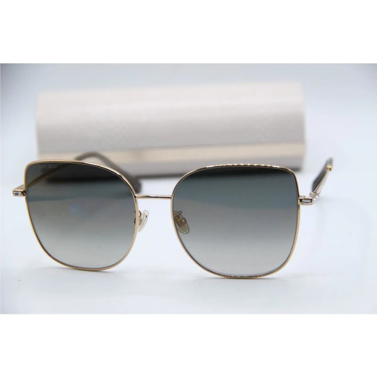 Jimmy Choo Fanny/g/sk J5GFQ Gold Sparkle Gradient Sunglasses W/case 59-17
