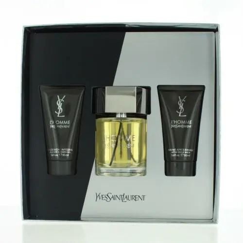 Ysl L`homme BY  Edt Spray 3.3 OZ + A/s 1.6 + S/gel Box by Yves Saint Laurent
