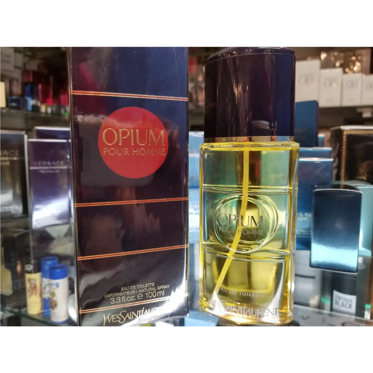 Yves Saint Laurent Opium Pour Homme Cologne Ysl 3.3 oz 100 ml Edt Eau de Toilette Spray Box