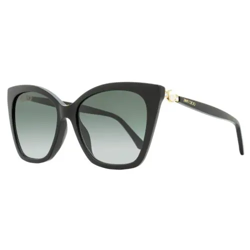 Jimmy Choo Cat Eye Sunglasses Rua /G 8079O Black 56mm - Frame: Black, Lens: Gray Gradient