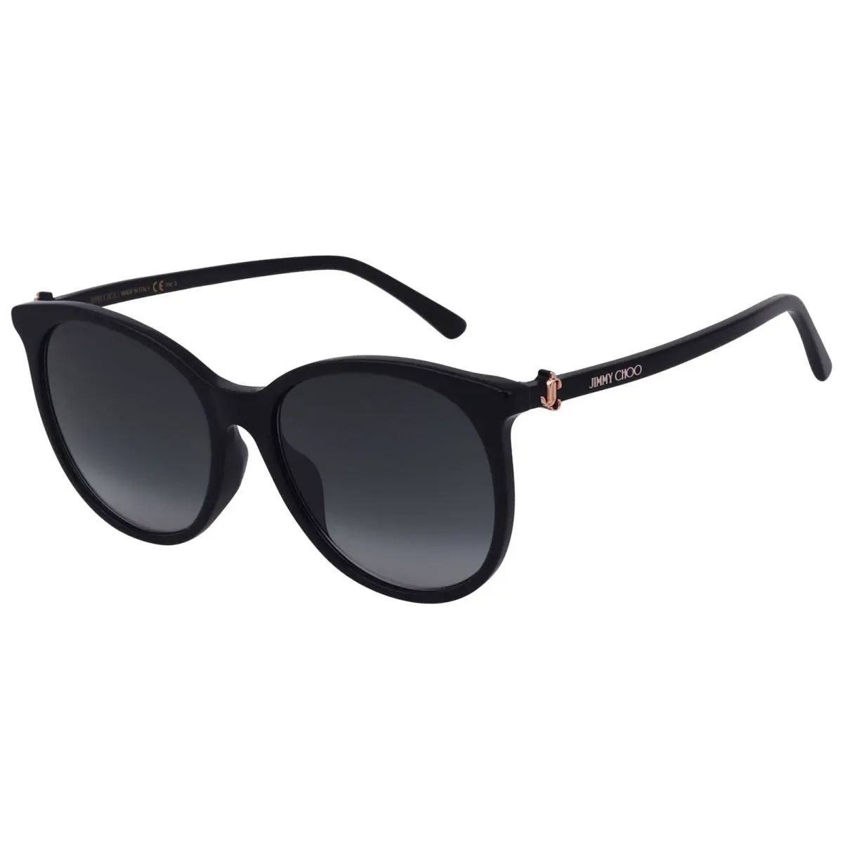 Jimmy Choo Ilana/f/sk 26S9 Black Gold Gradient Sunglasses Italy
