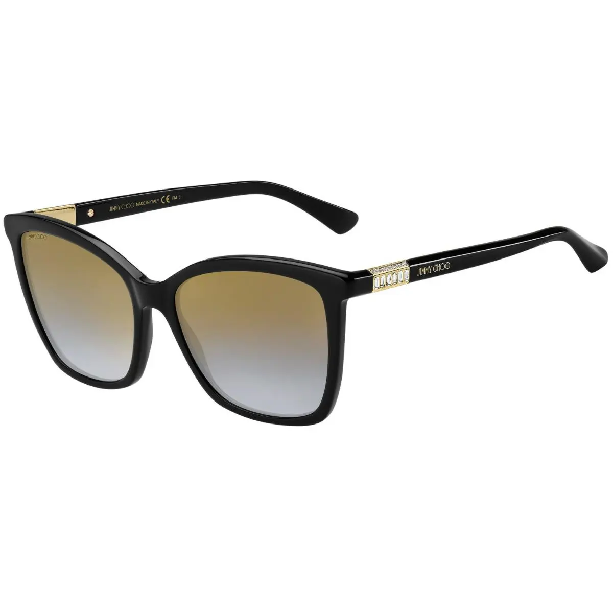 Jimmy Choo Ali/s Black/grey Shaded Mirror 807/FQ Sunglasses
