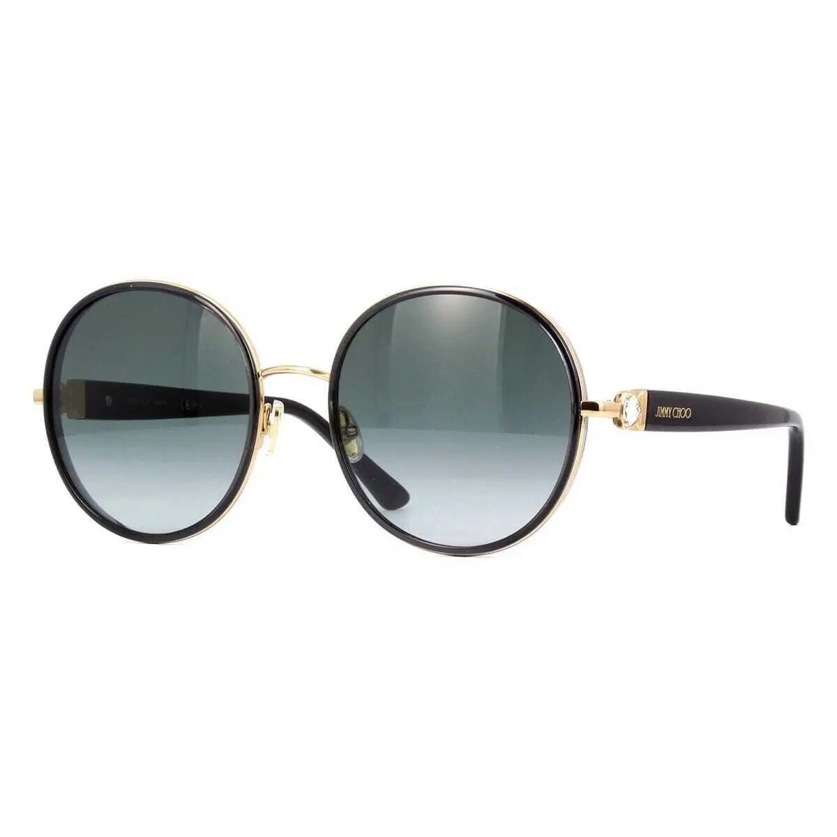 Jimmy Choo Pam/s 2F7 9O Sunglasses Gold Grey Frame Grey Shaded Lenses 57mm