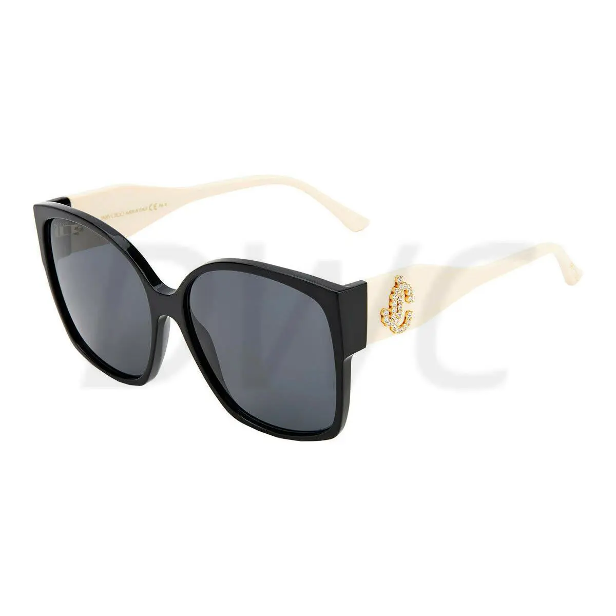 Jimmy Choo Black Ivory Square 61-16-140 Women Sunglasses Designer Eyewear
