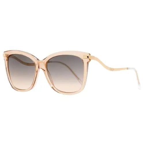 Jimmy Choo Rectangular Sunglasses Steff/s Sqgff Beige Glitter/gold 55mm