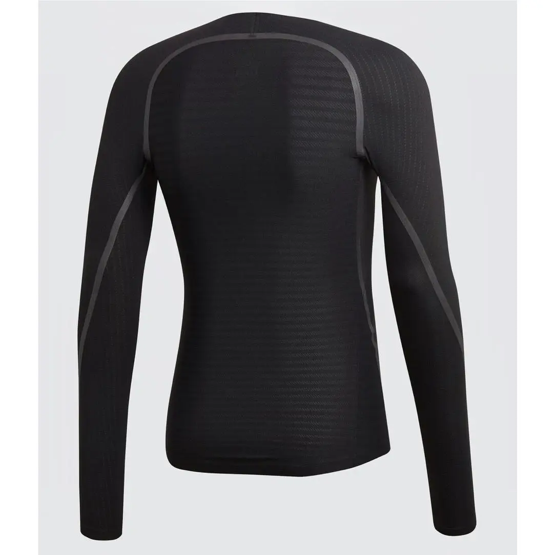 Adidas clothing - ADIDAS Alphaskin 360 Compression Black Long Sleeve Crew Tee Shirt - CF7163 - Black, Main: Black 2