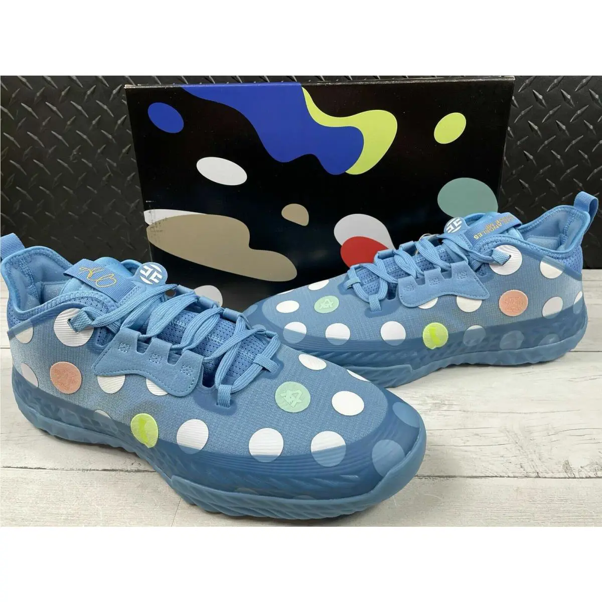 Adidas shoes - adidas Harden 5 Futurenatural Polka Dot - GX6146 - Blue 8
