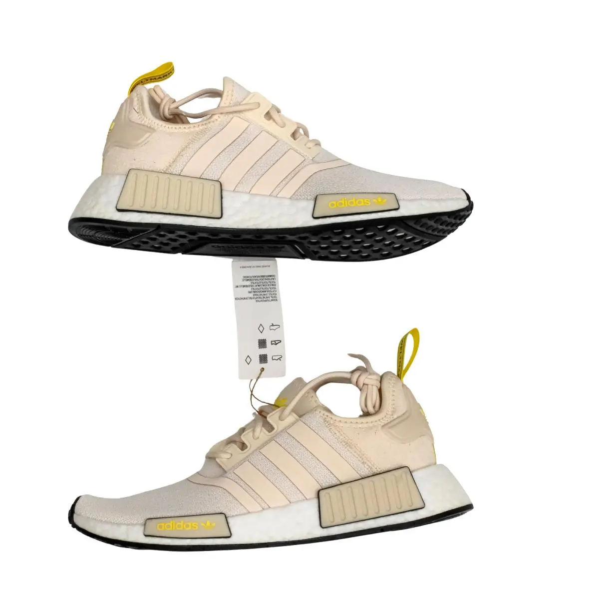 Adidas Nmd R1 Women`s Running Shoes GZ9592 Ecru Tint / Beige / Yellow Size 7 - Beige