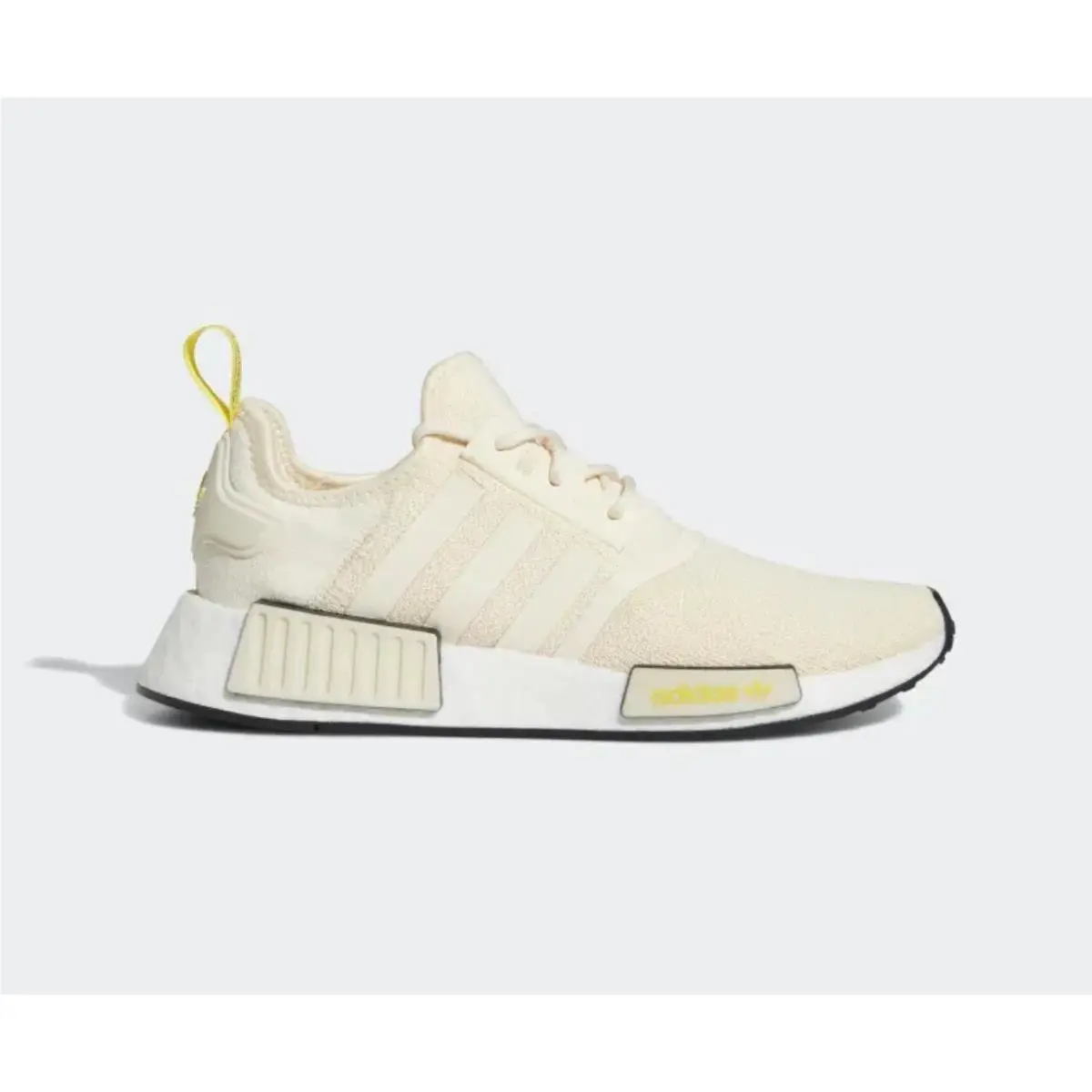 Women`s Adidas Nmd R1 Shoes GZ9592 US Size 6 - Beige Black Yellow White - Ecru Tint