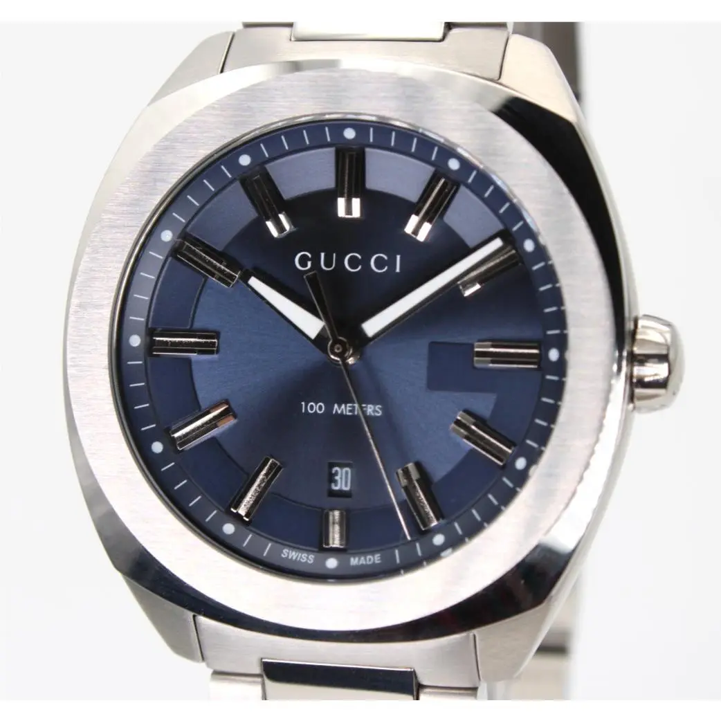 Gucci GG2570 YA142303 Quartz Blue Dial Men`s Watch 41mm