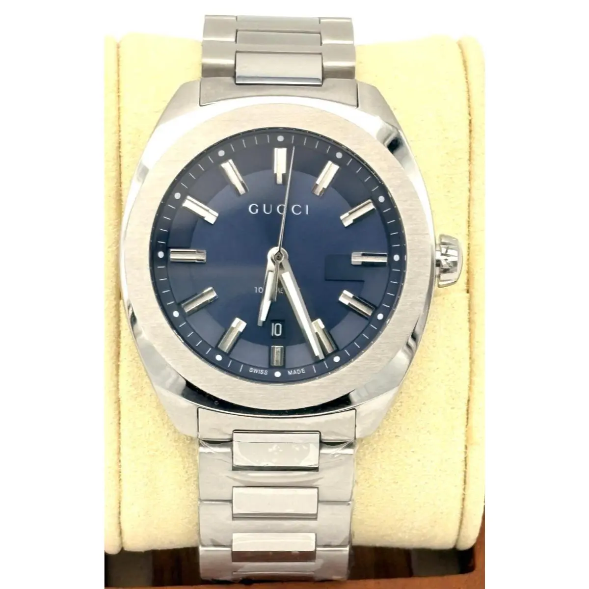 Gucci YA142303 41mm Quartz Stainless Steel Blue Dial Watch