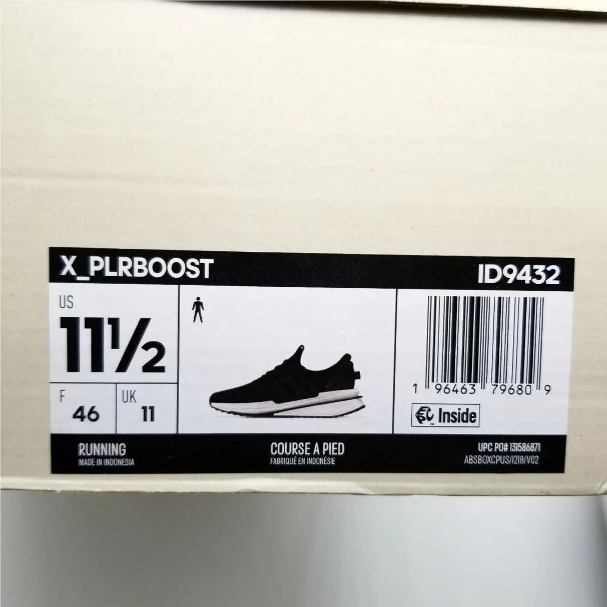 Adidas shoes - adidas X_PLRBOOST - ID9432 - Black (UPC: 196463796748) 0
