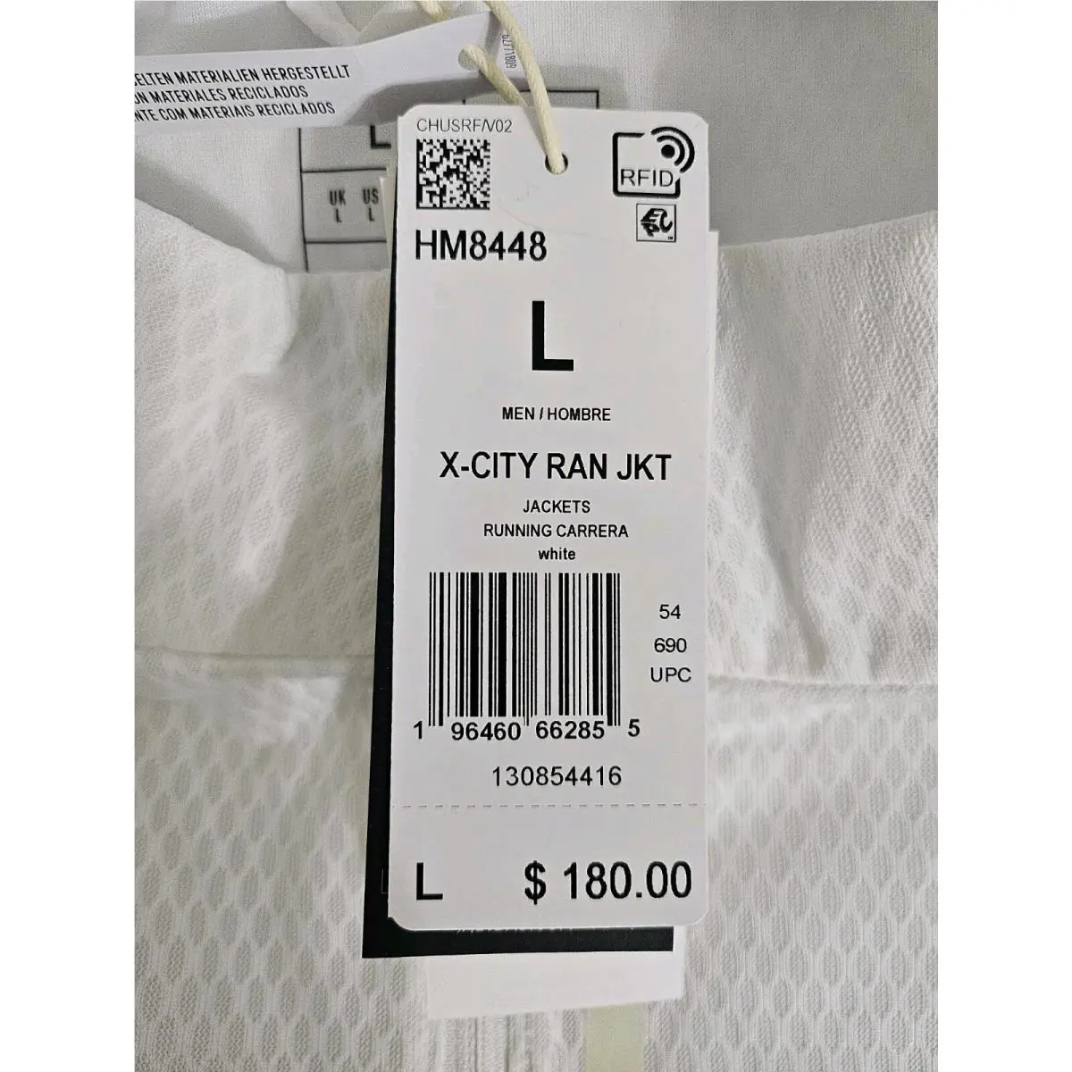 Adidas clothing - Adidas X-City Reflect at Night Running Jacket - HM8448 - White (UPC: 196460662855) 16