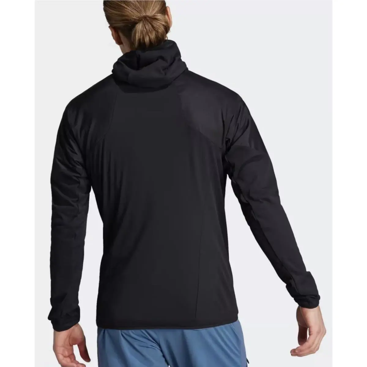 Adidas clothing - TERREX TECHROCK ULTRALIGHT 1/2-ZIP HOODED FLEECE JACKET - HJ7363 - Black 7