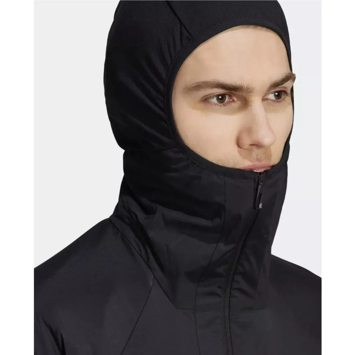 Adidas clothing - TERREX TECHROCK ULTRALIGHT 1/2-ZIP HOODED FLEECE JACKET - HJ7363 - Black 10