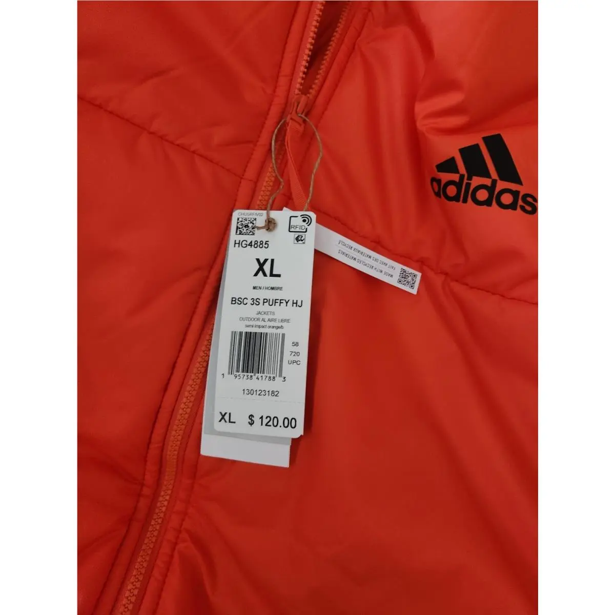 Adidas clothing - Adidas 3-Stripes Puffy - Puffy - HG4885 - Orange 4