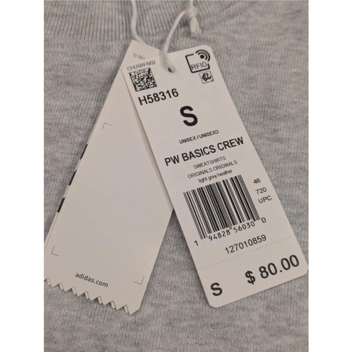 Adidas clothing - Gray (UPC: 194828560300) 1
