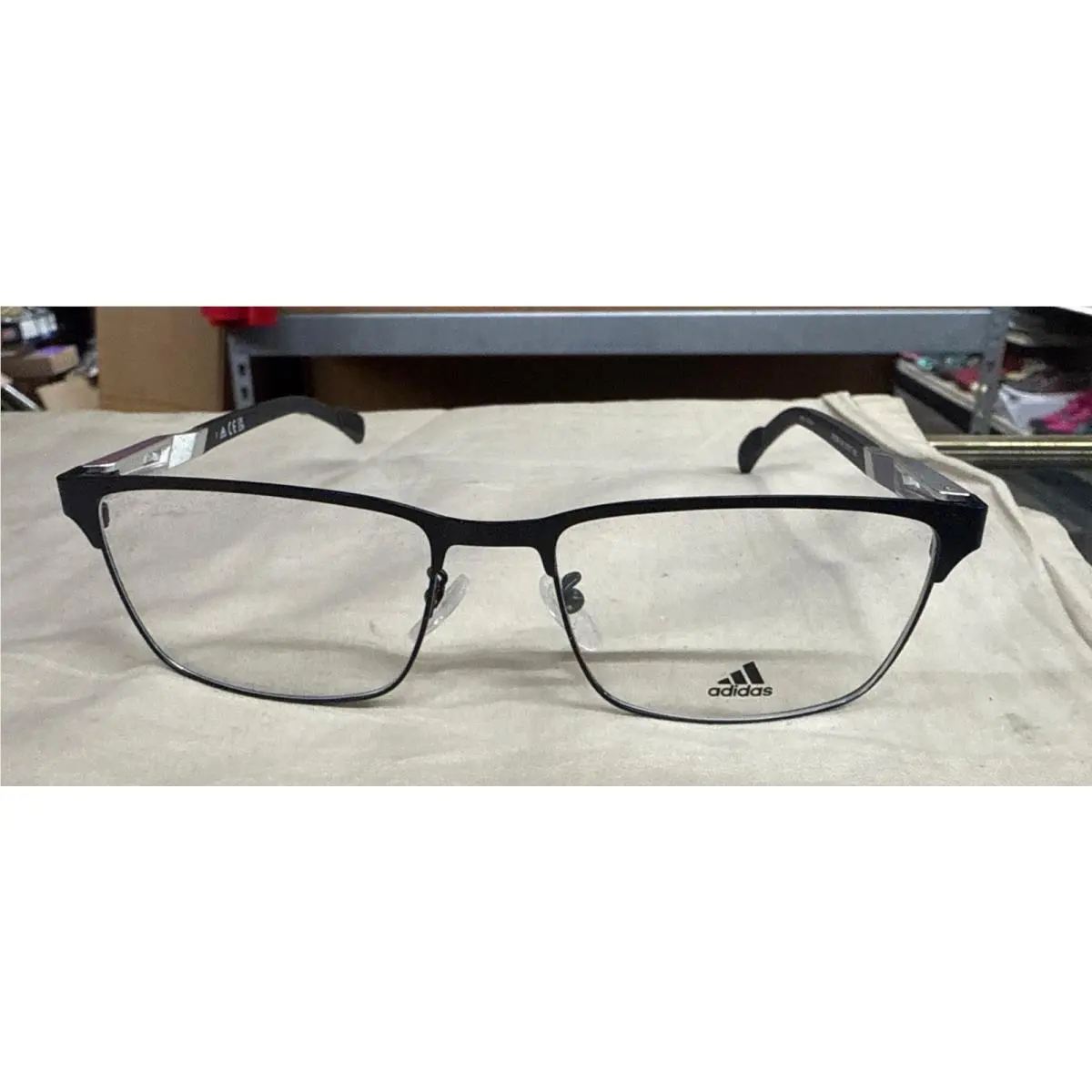 Adidas SP5024 002 Black Metal Semi Rim Optical Eyeglasses Frame 55-17-140 Sport