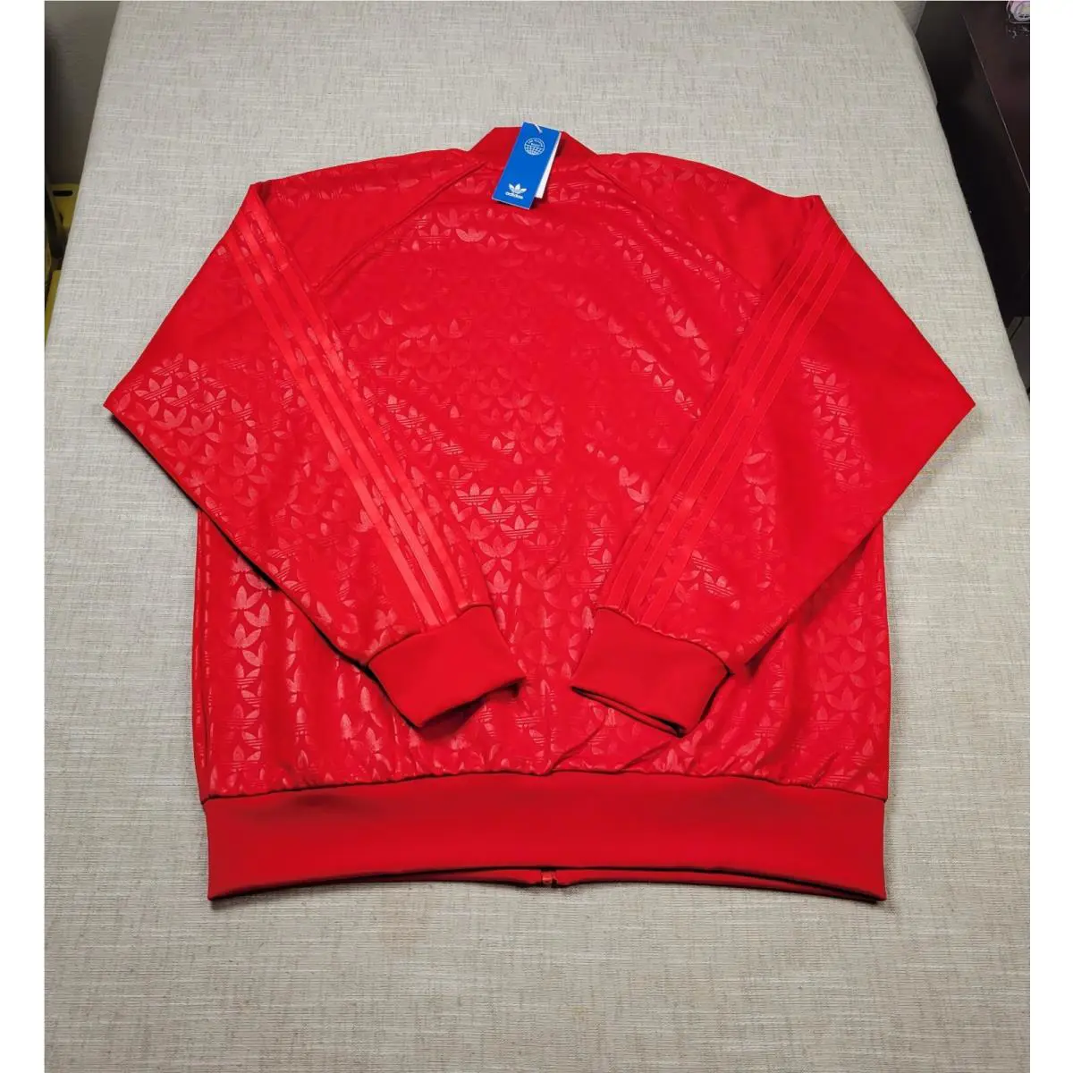 Adidas clothing - Adidas Superstar Trefoil Monogram Track Jacket - IJ5689 - Red 0