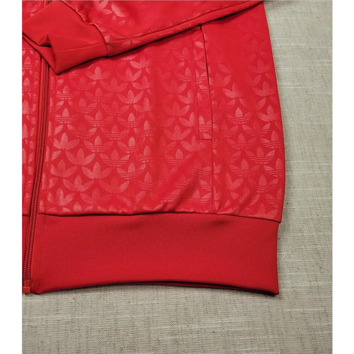 Adidas clothing - Adidas Superstar Trefoil Monogram Track Jacket - IJ5689 - Red 4