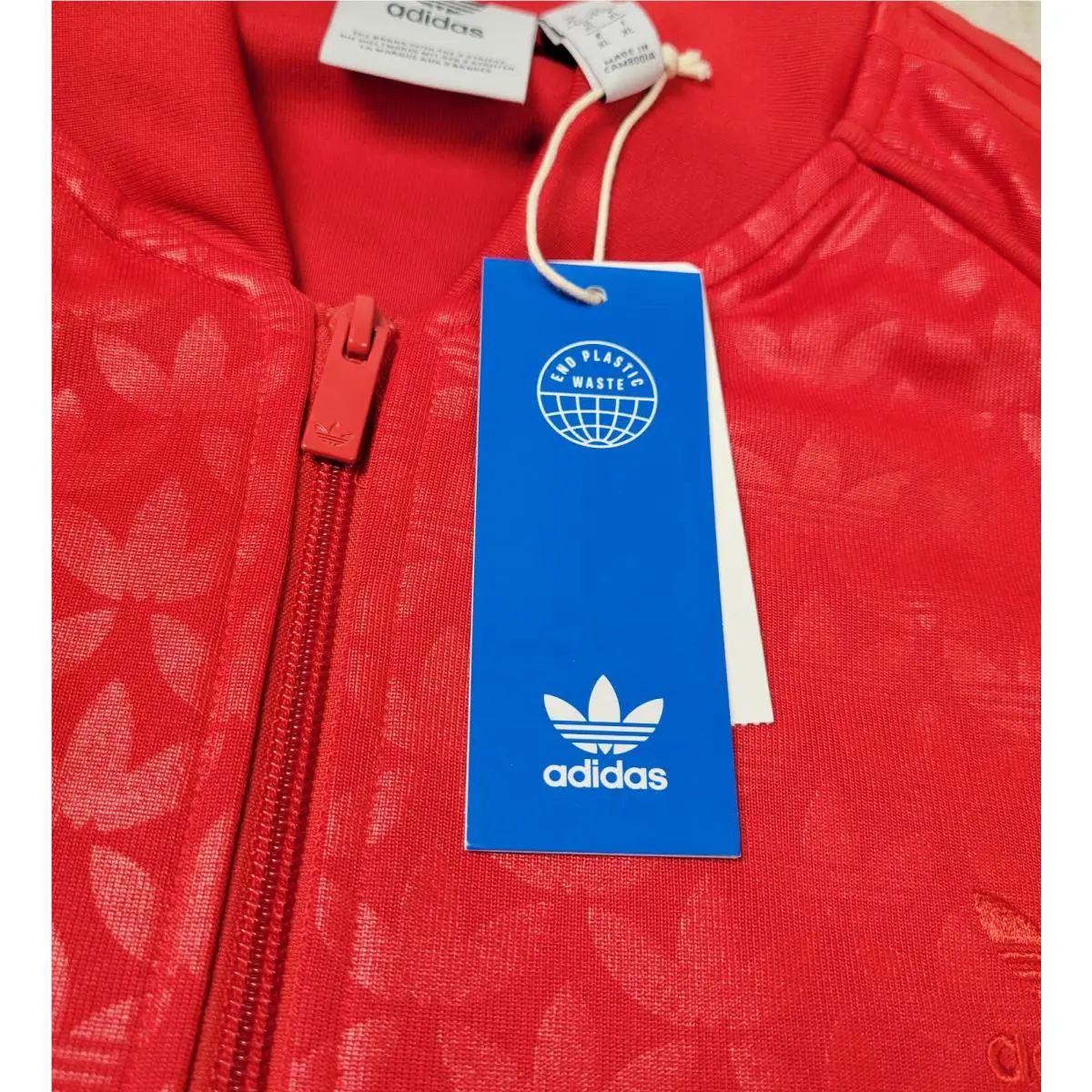 Adidas clothing - Adidas Superstar Trefoil Monogram Track Jacket - IJ5689 - Red 6