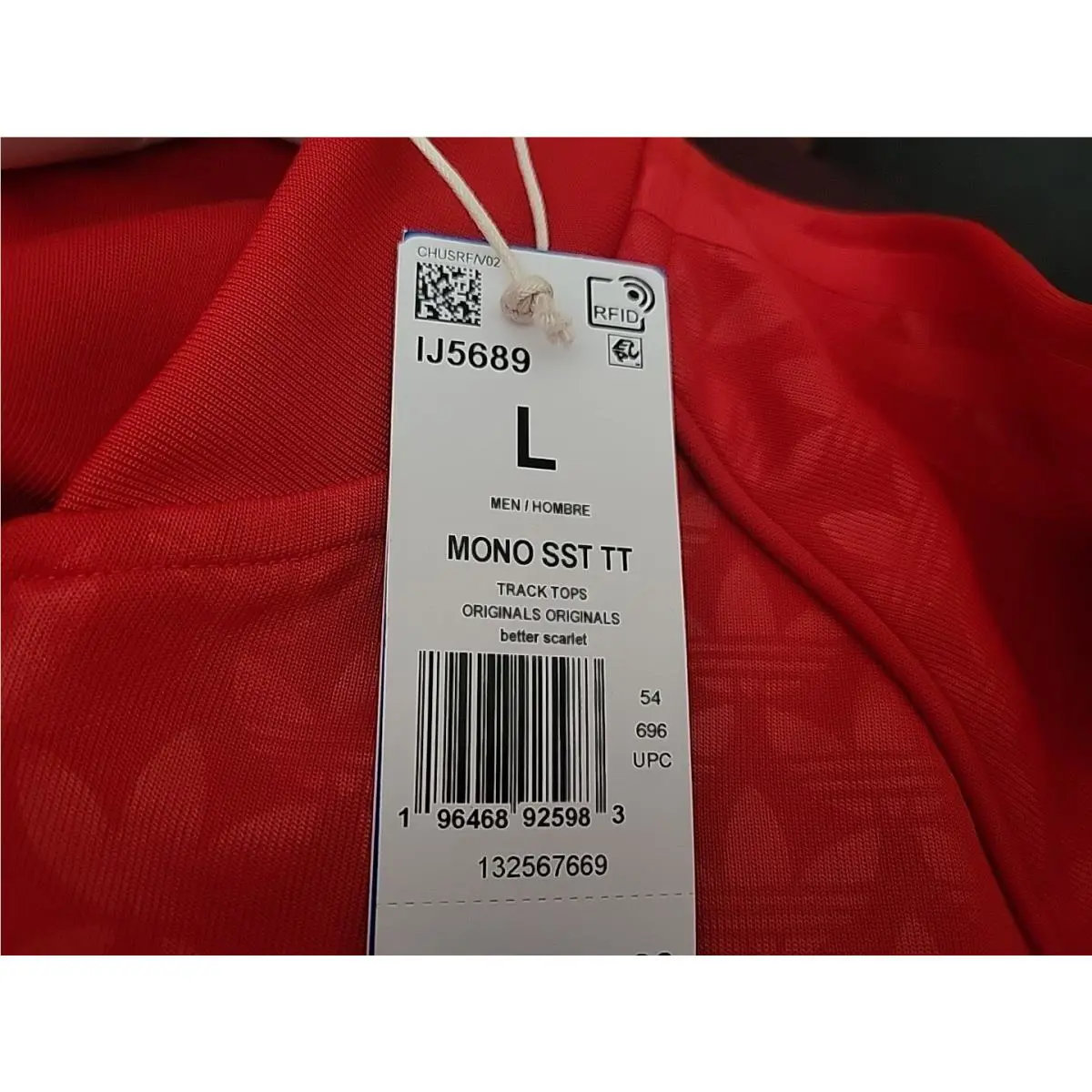 Adidas clothing - Adidas Superstar Trefoil Monogram Track Jacket - IJ5689 - Red 7