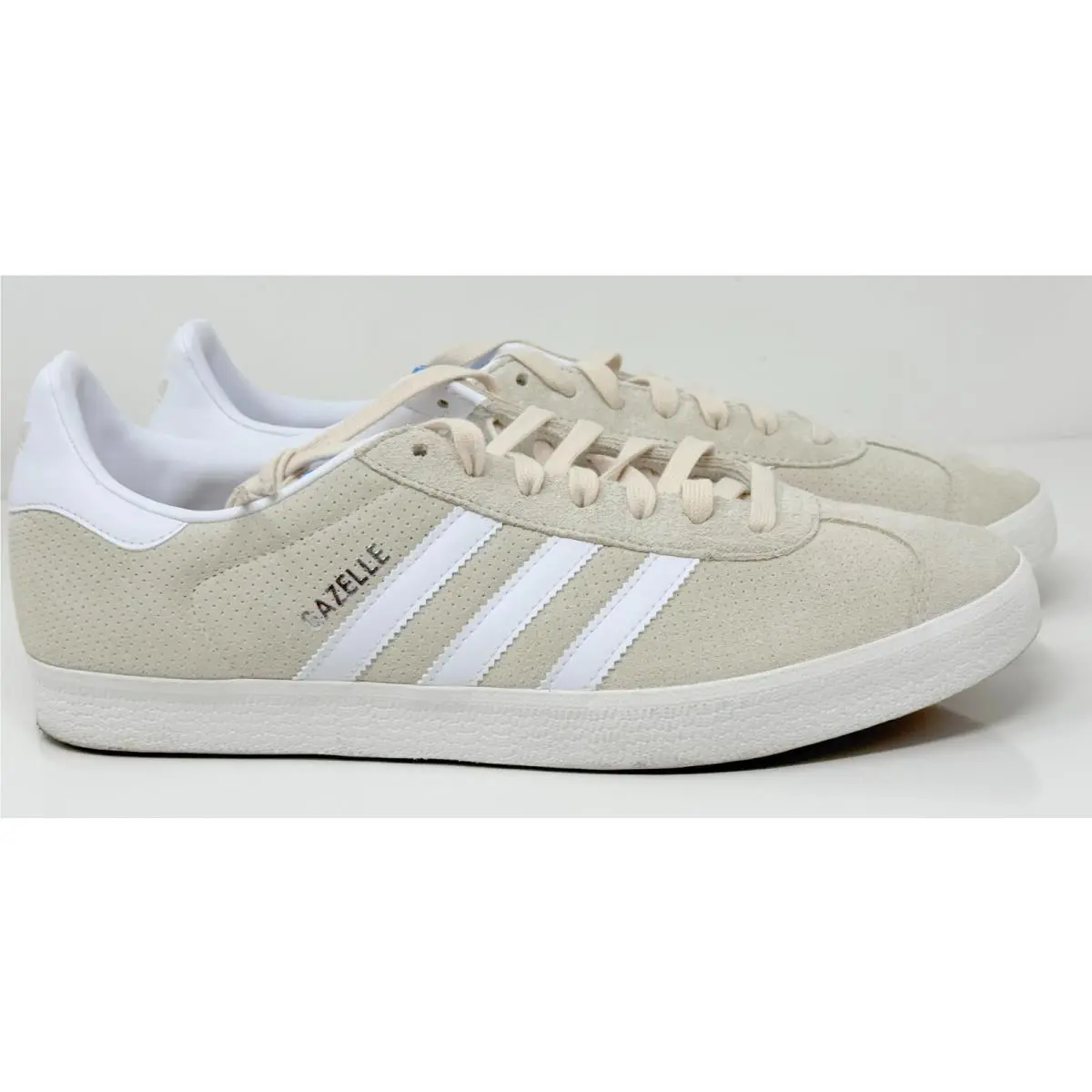 Men Adidas Gazelle Indoor Soccer Shoes Size 11 Wonder White Tan IF3817 Noboxlid