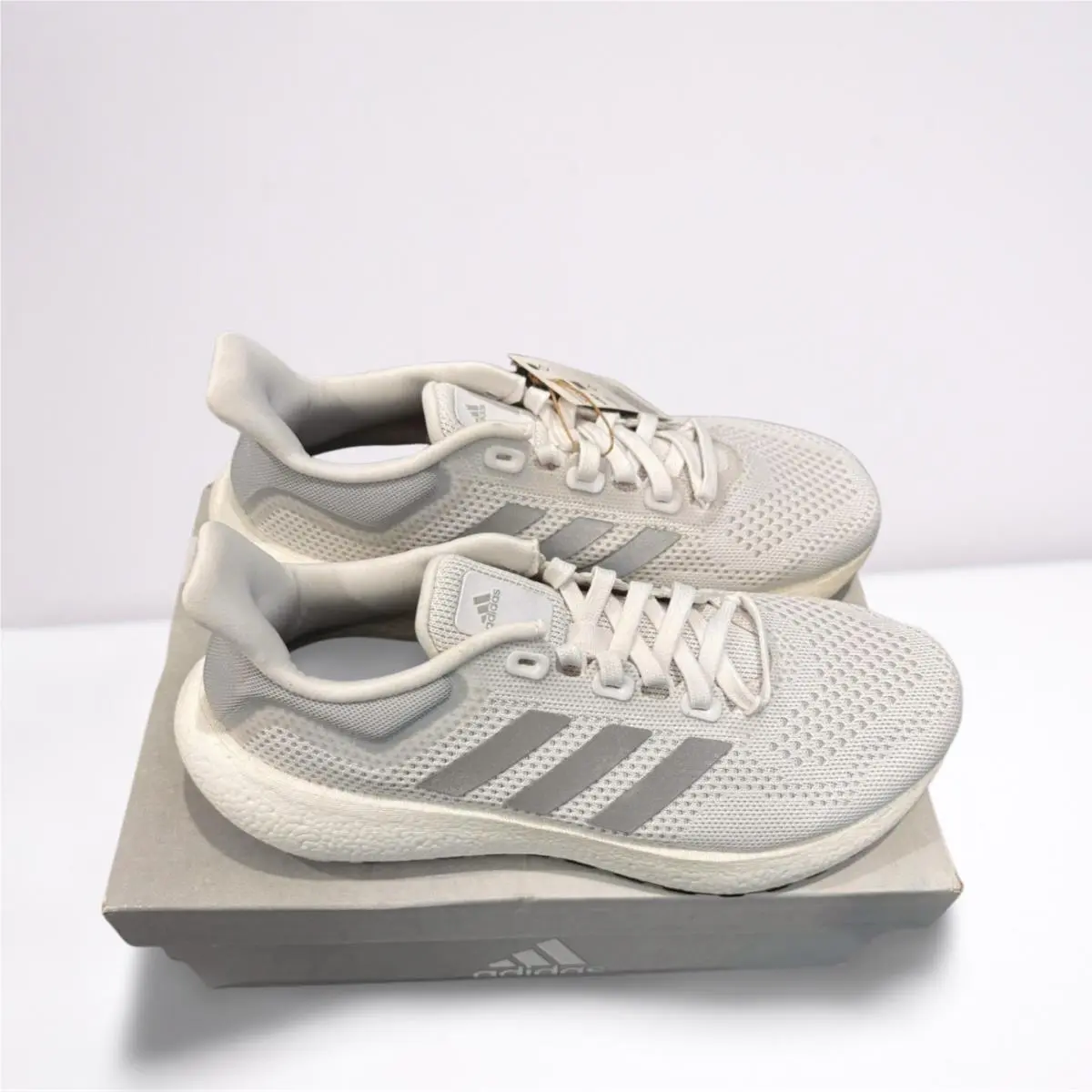Adidas Pureboost Jet 22 Womens Running Shoes GW0906 Size 7.5 White Silver
