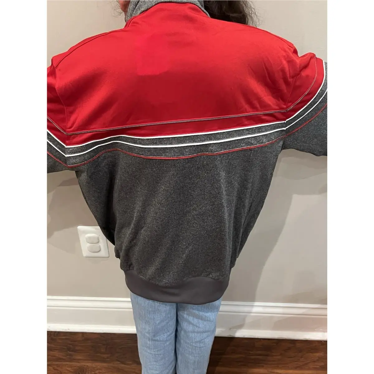 Adidas clothing - IRON HEATHER/SCARLET/WHITE 3