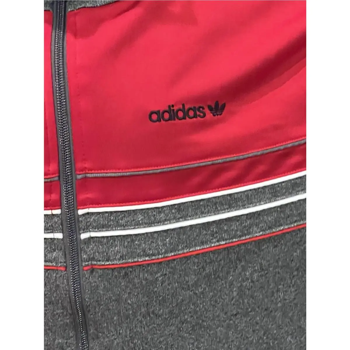 Adidas clothing - IRON HEATHER/SCARLET/WHITE 4