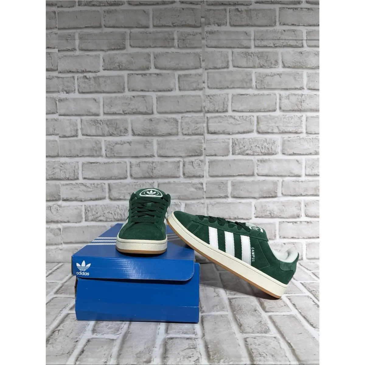 Adidas Campus 00s Dark Green Suede White Gum Men’s Sneakers H03472 Sz 10.5