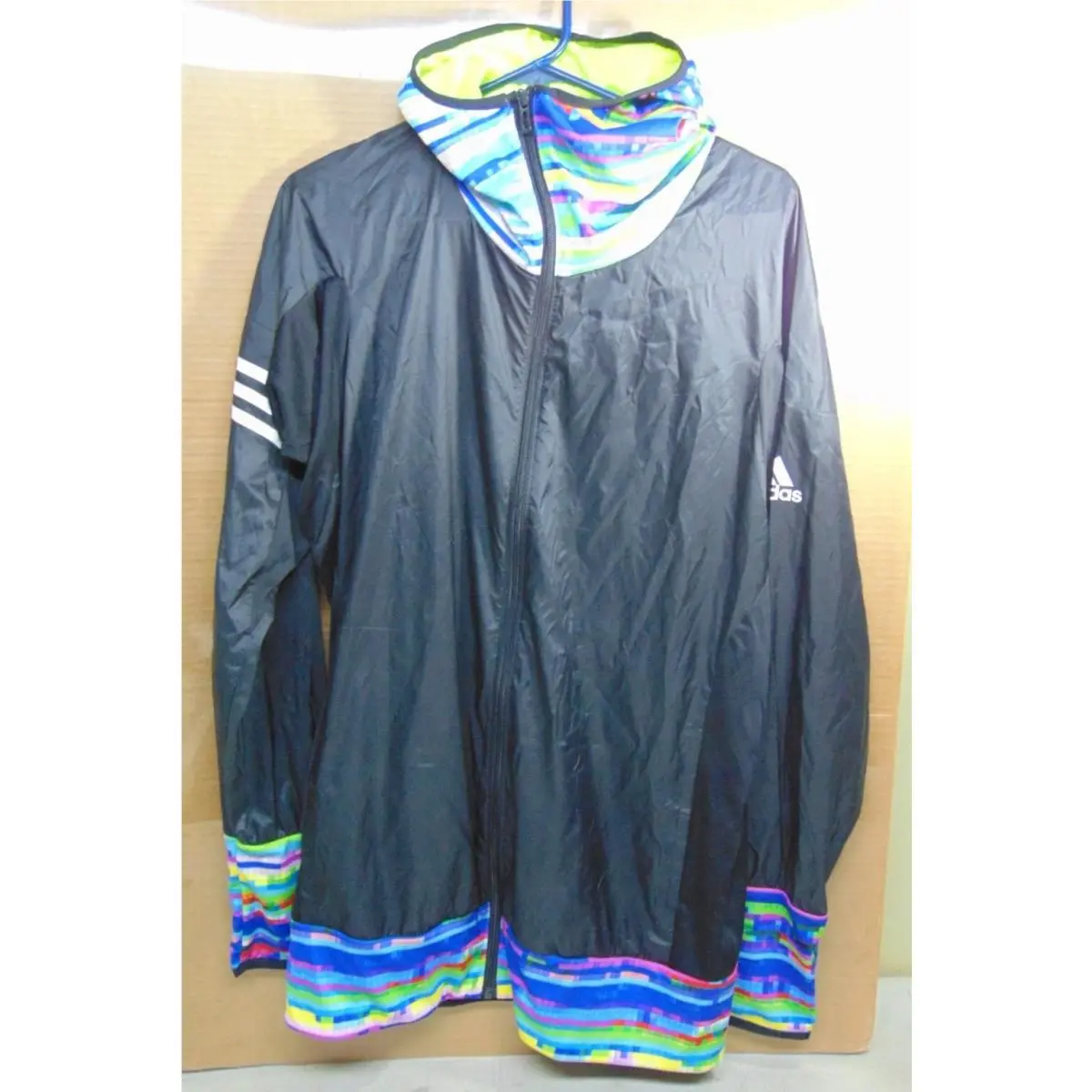 Adidas Ufb Urban Football Hybrid Jacket Blk/multicolor Hooded US Mens L Nos