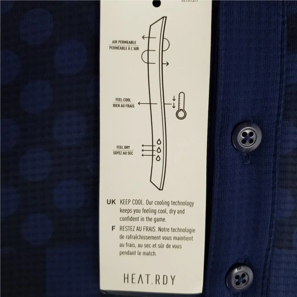 Adidas clothing - short sleeve performance golf tennis casual UV Protection breathable button up front down mens size wicking stretchy adidas trefoil collar nwt size L usa olympics ryder cup henley collar Heat Rdy - Blue 19