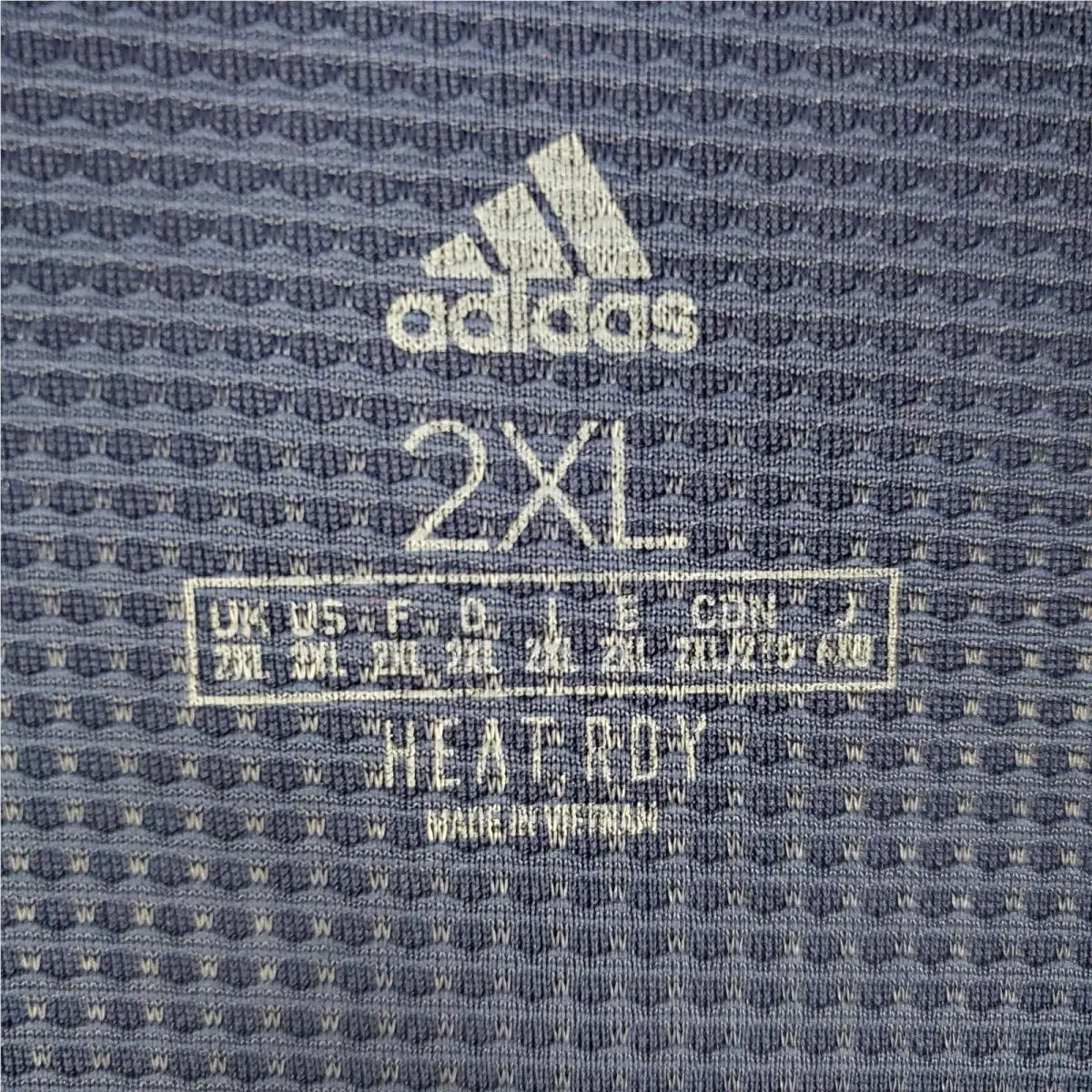 Adidas clothing - short sleeve performance golf tennis casual UV Protection breathable button up front down mens size wicking stretchy adidas trefoil collar nwt size L usa olympics ryder cup henley collar Heat Rdy - Blue 7