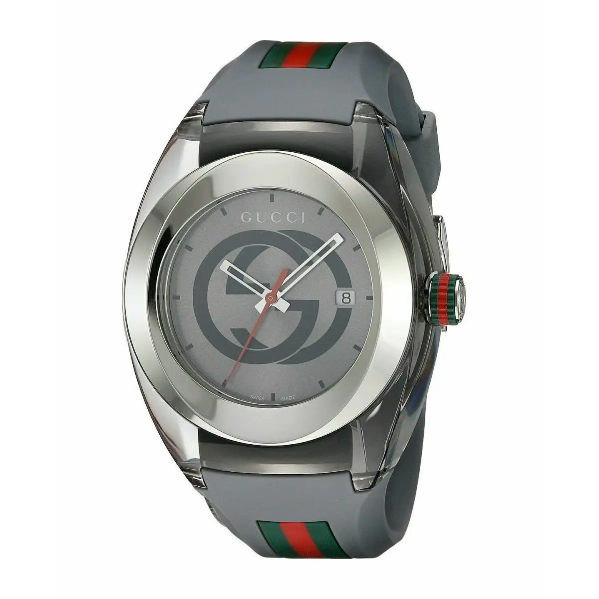 Gucci Sync Xxl 46mm YA137109 Gray Rubber Band Gray Dial Unisex Watch - Dial: Gray, Band: Gray